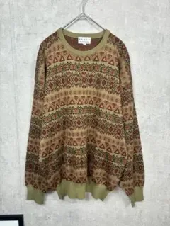 HEATH ニット セーター L ベージュ 長袖 毛50%アクリル50%