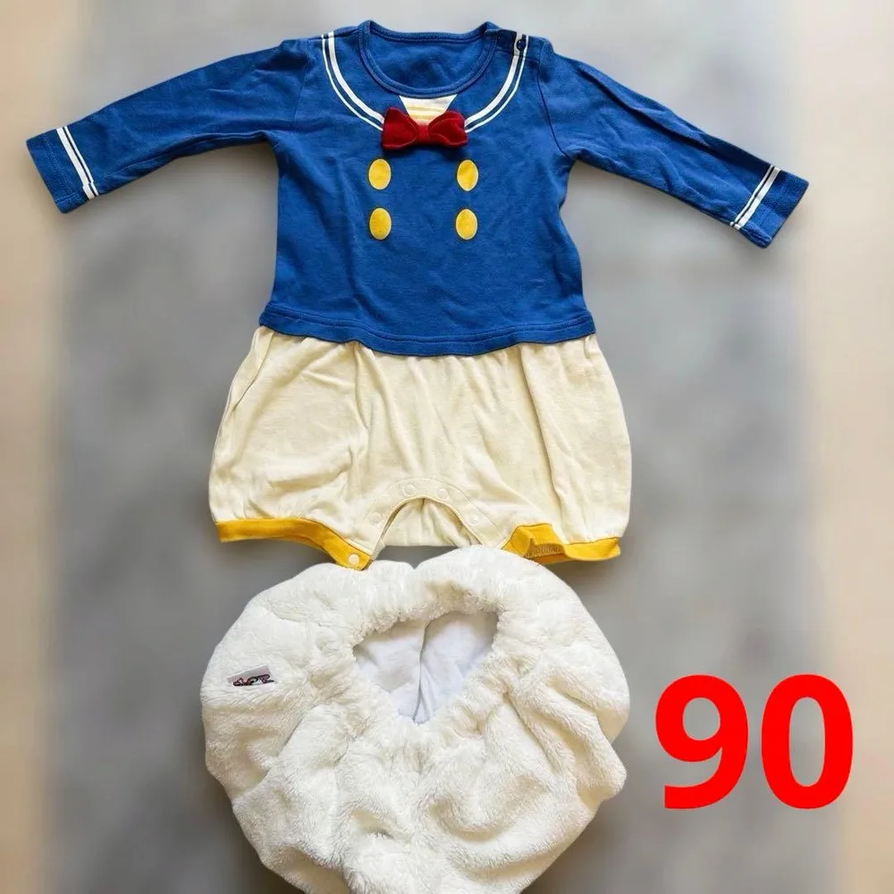 【90】ドナルドダック ロンパース おしりパンツ セット 公式 ベルメゾン