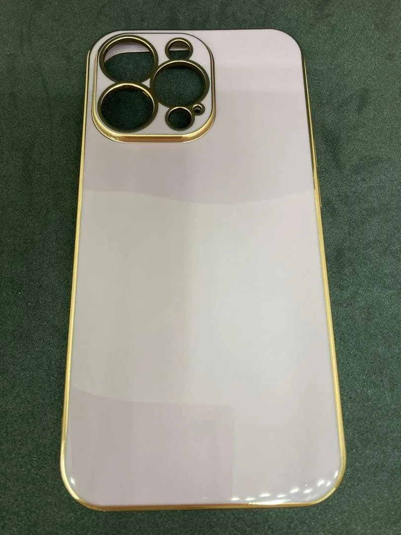 iPhone13Pro用ケース アイフォン13プロライトパープルゴールドフレーム
