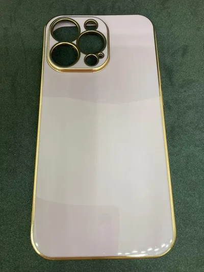 iPhone13Pro用ケース アイフォン13プロライトパープルゴールドフレーム