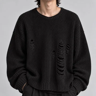 ANAP アナップ ダメージニット ブラック オーバーサイズ 黒