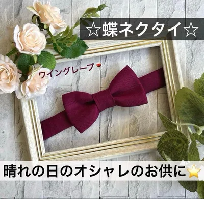 蝶ネクタイ 幼児 小学生 キッズ 子ども スーツ 麻 リネン レッド 赤 結婚式