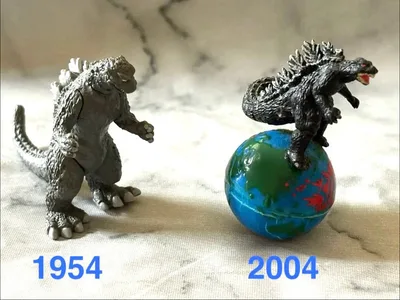 ゴジラ ミニフィギュア 2体セット 1954 2004