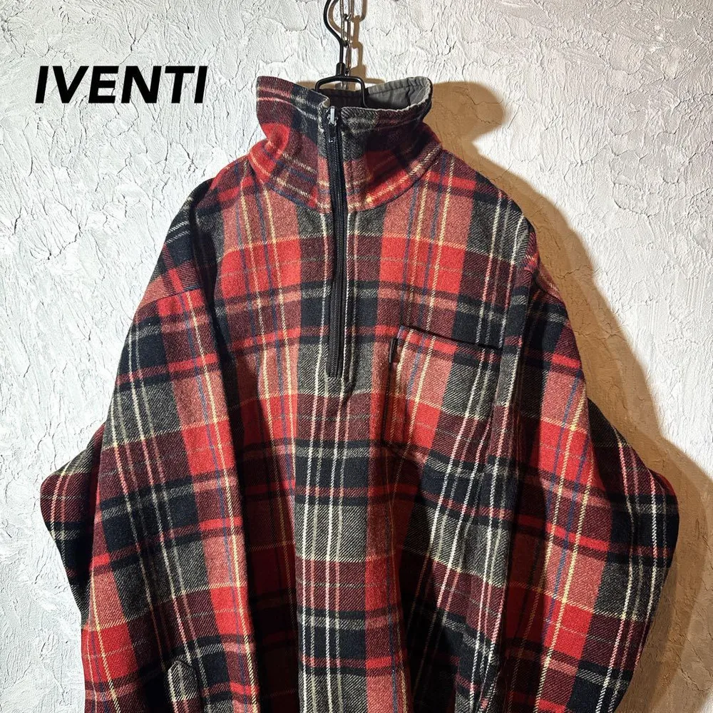 IVENTI タータンチェック プルオーバー ジャケット 90s ボロ 雰囲気◎
