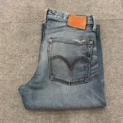 【SB353】 Levi's 502 ストレートパンツ 32インチ ブルー 濃紺