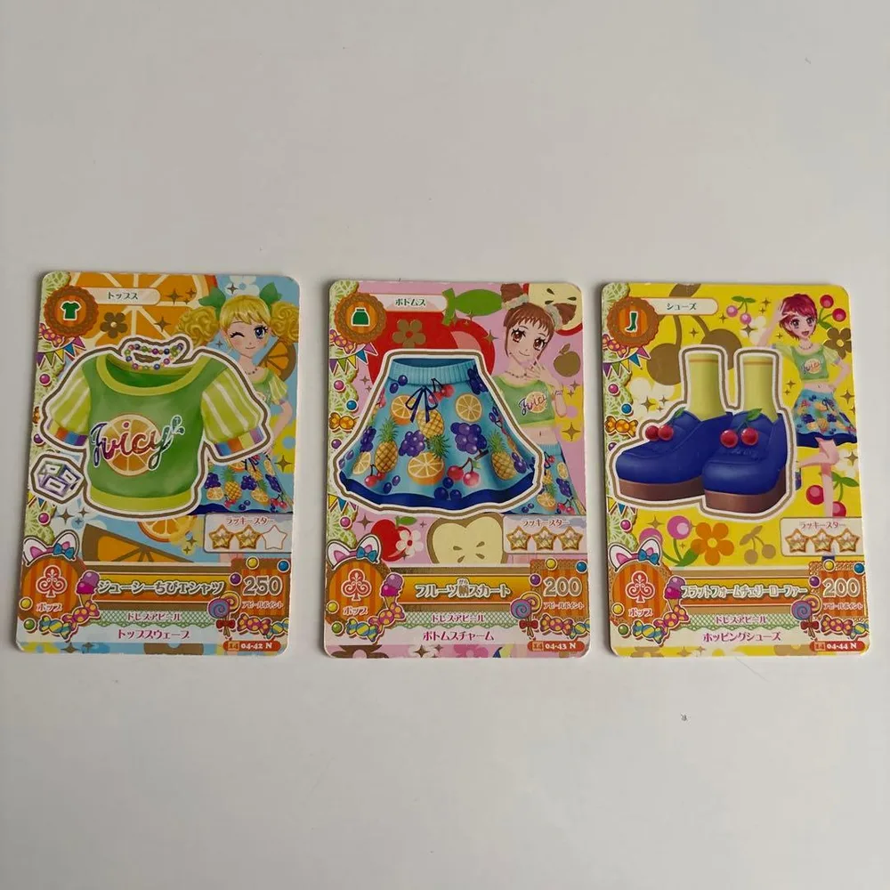 アイカツ カード 3枚セット ジューシーちびTシャツ他