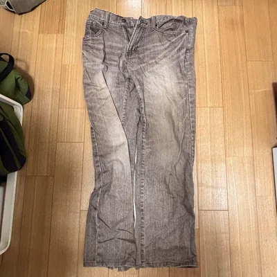 BOBSON CrackWash ストレートデニムパンツ y2k
