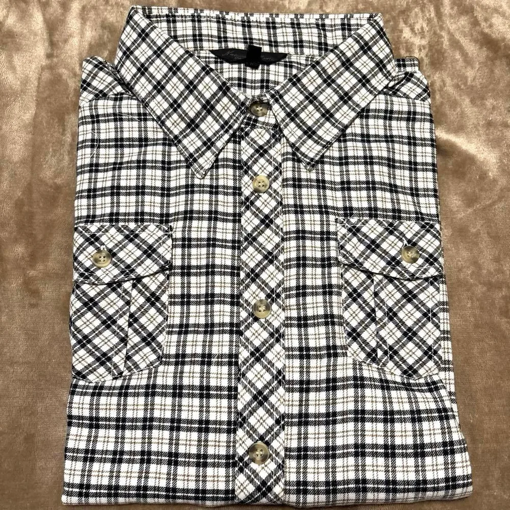 Natural Basic チェック柄 長袖シャツ Lサイズ