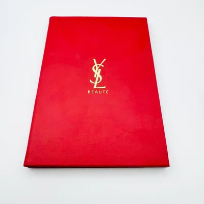 未使用級 YSL イヴサンローラン ブックミラー 卓上鏡 赤 フィルム付 非売品