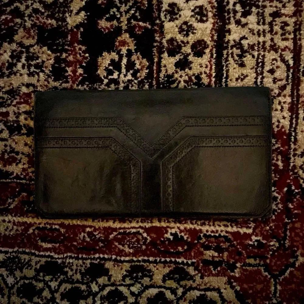 Yves Saint Laurent ヴィンテージ財布 ブラック レザー 本革