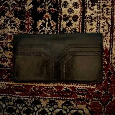 Yves Saint Laurent ヴィンテージ財布 ブラック レザー 本革