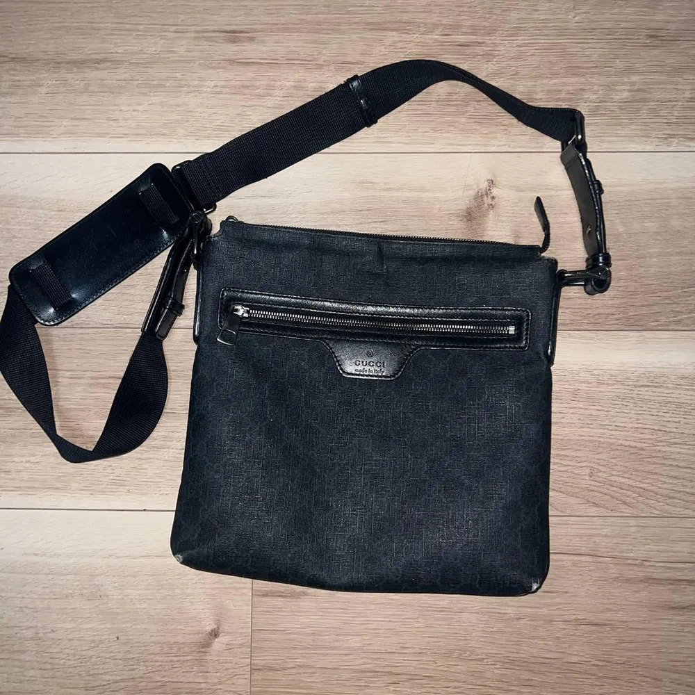 GUCCI 高級 GGスプリーム ショルダー メッセンジャー バッグ ブラック