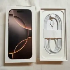 iPhone 16 Pro 空箱 純正USB-Cケーブル未使用 SIMピン付