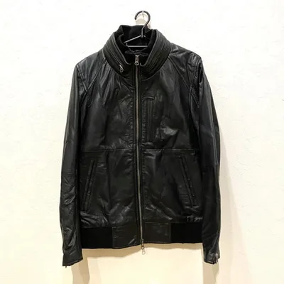【RUCCHE】羊革 ラムレザー ジャケット ブラック Mサイズ