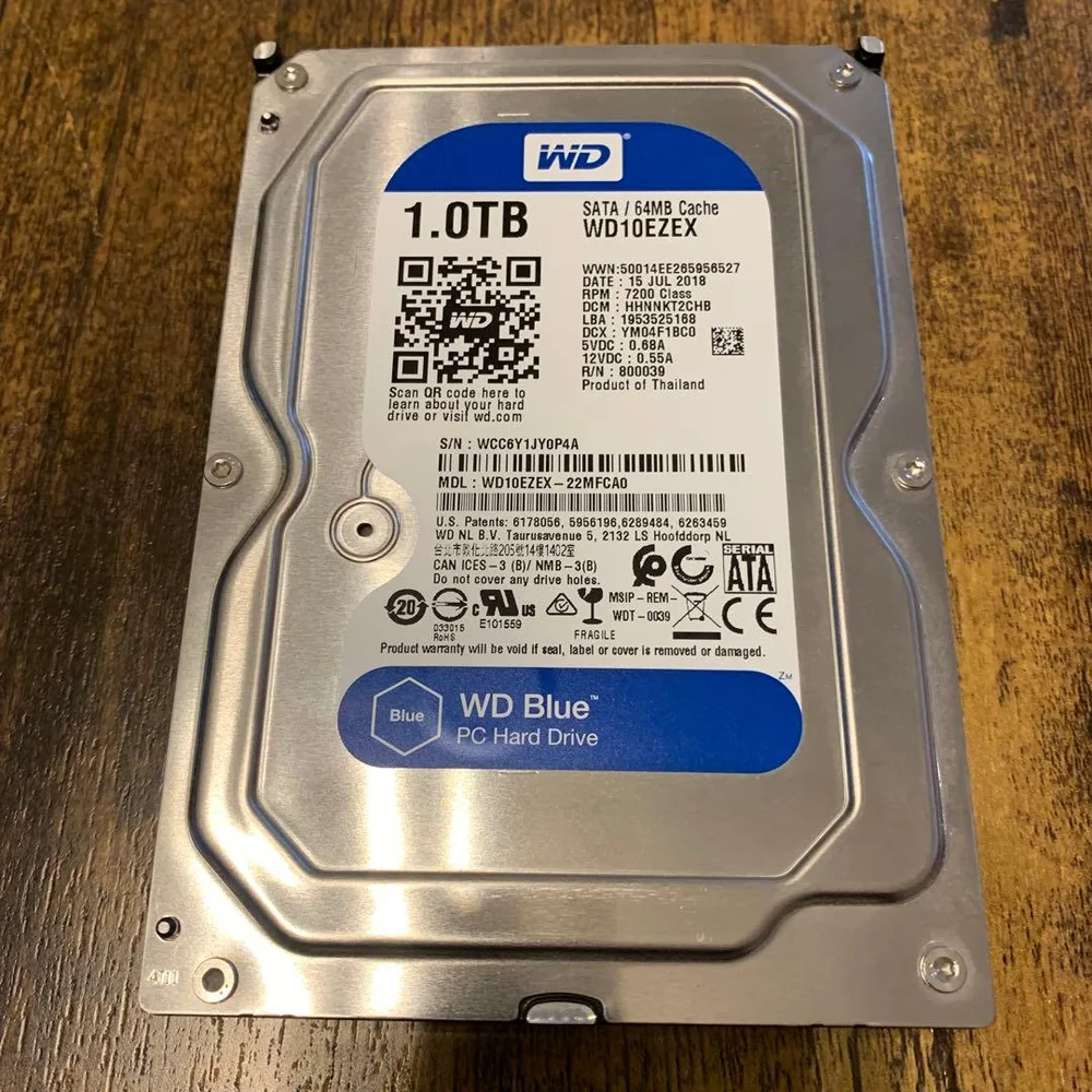 1.WD Blue 3.5インチ HDD 1TB クリスタルディスクインフォ正常