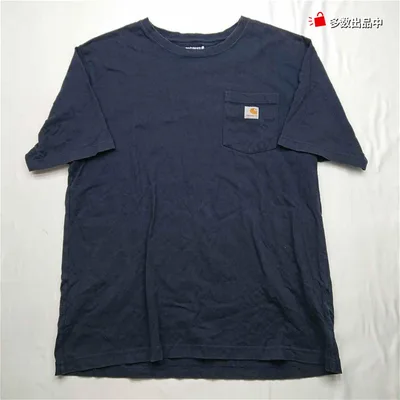 カーハート Carhartt K87 ポケット付きTシャツ ネイビー系 Lサイズ