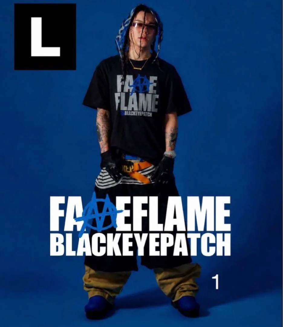 ブラックアイパッチ MIKADO FAME FLAME TEE BLACK L