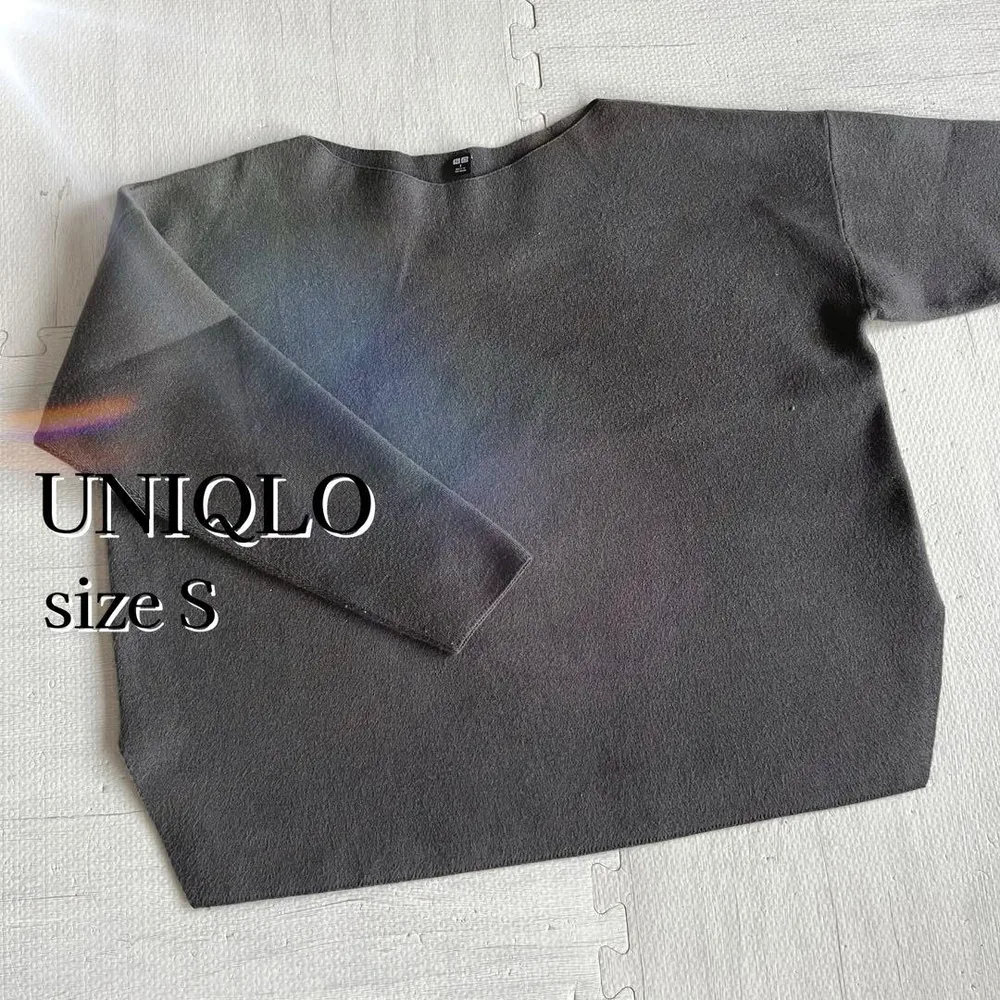 UNIQLO フリーストップス グレー S 長袖 新品 未使用