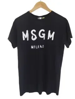 MSGM MILANO ロゴプリント 半袖Tシャツ ブラック XS イタリア製