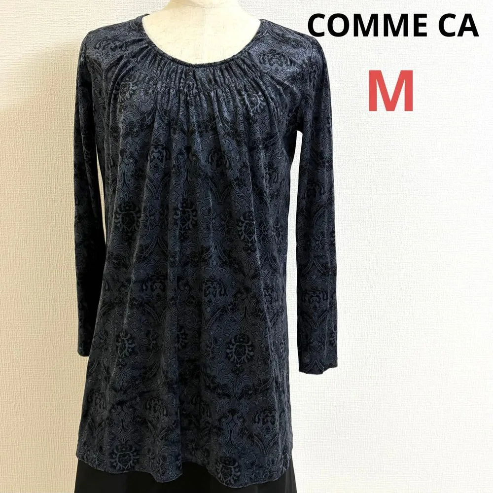 COMME CA コムサチュニック 長袖 ベロア調