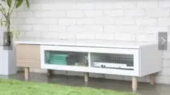 北欧風 テレビボード ホワイト×木目