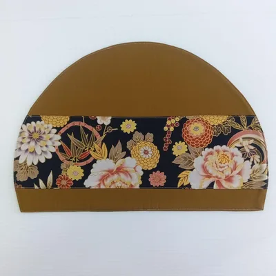 6『ハンドメイド』布製 ランチョンマット 牡丹 豪華絢爛 リバーシブル 花柄