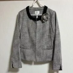 grove ツイード ノーカラージャケット M