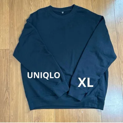 UNIQLO クルーネック スウェット ブラック XLサイズ