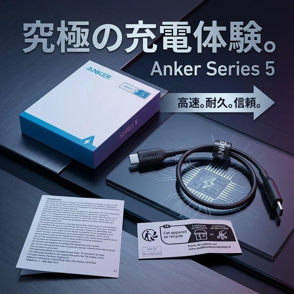 Anker USB-C & USB-C ケーブル Series 5 RA0003