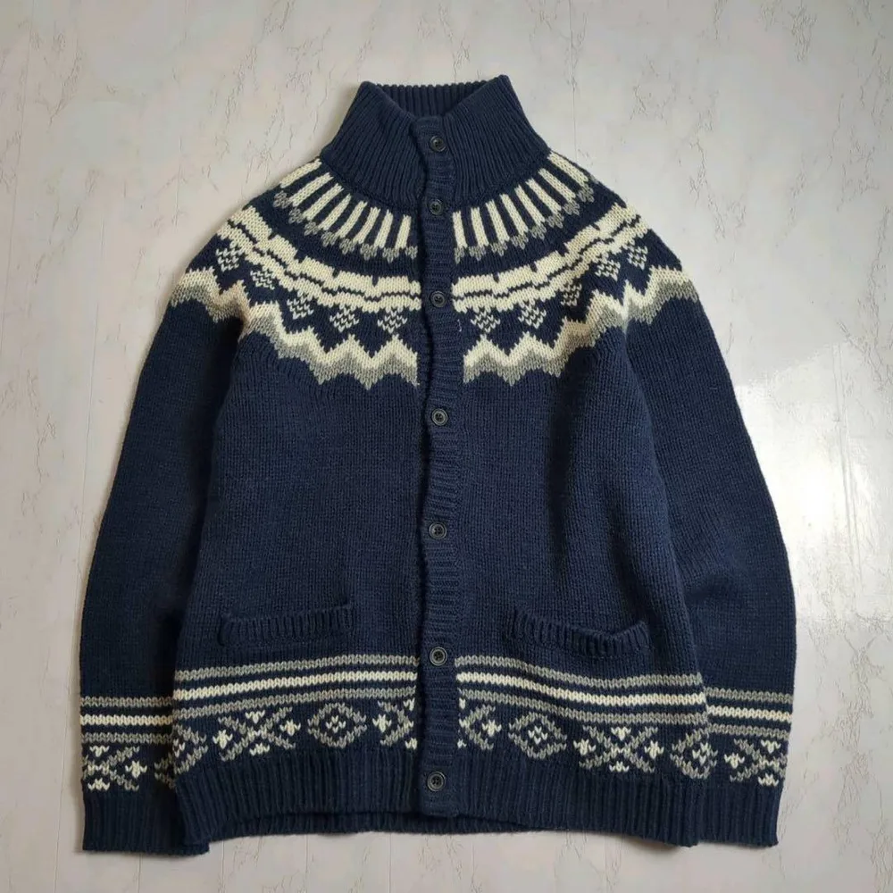 HIDEAWAYS NICOLE ニットカーディガン 50 ノルディック柄