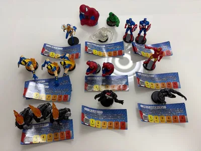 食玩 フィギュア チョコエッグ マーベル 16体 スパイダーマンフィギュア1体