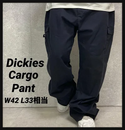 ディッキーズ ブラックチノパン カーゴパンツ W42 L33相当