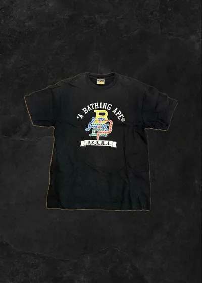 レア A BATHING APE Tシャツ ロープロゴ ブラック エイプ
