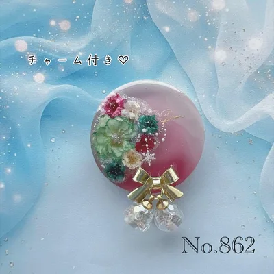 レジン ヘアゴム ドライフラワー No.862