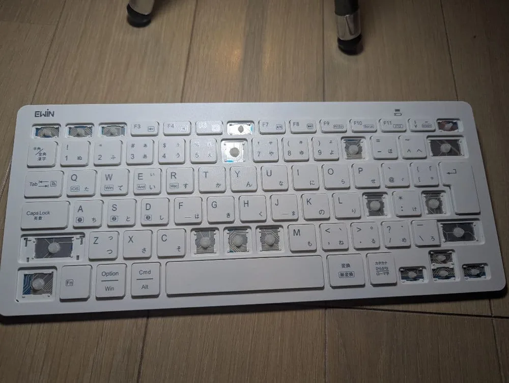 EWin 日本語配列 ew-b009 キートップ(白色)とパンタグラフ