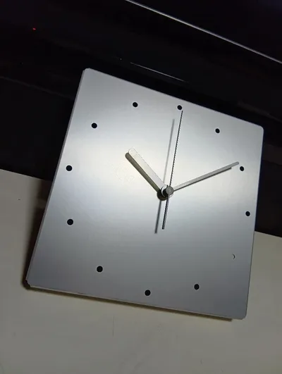 【廃版】無印良品 アルミウォールクロック 角 22cm 箱・説明書付 美品
