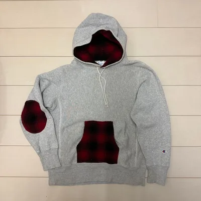 00s USA製 Champion×Woolrich リバースウィーブ パーカー