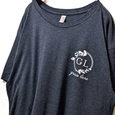 ネクストレベル グレイシーレーン ロゴ Tシャツ グレー 灰色 L 古着