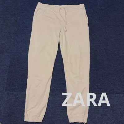 ZARA スウェットパンツ ジョガーパンツ ホワイト アイボリー