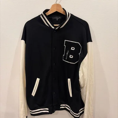 Beno スタジャン ブラック ホワイト LL