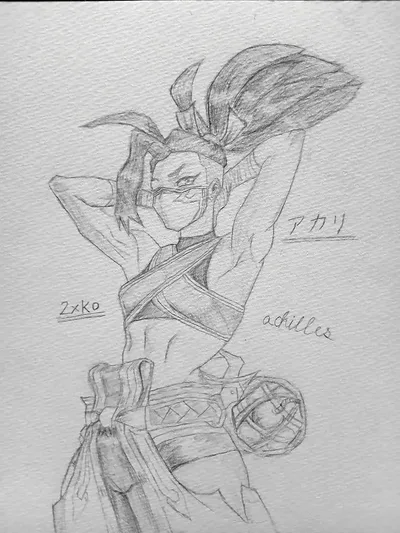 手描きイラスト アカリ