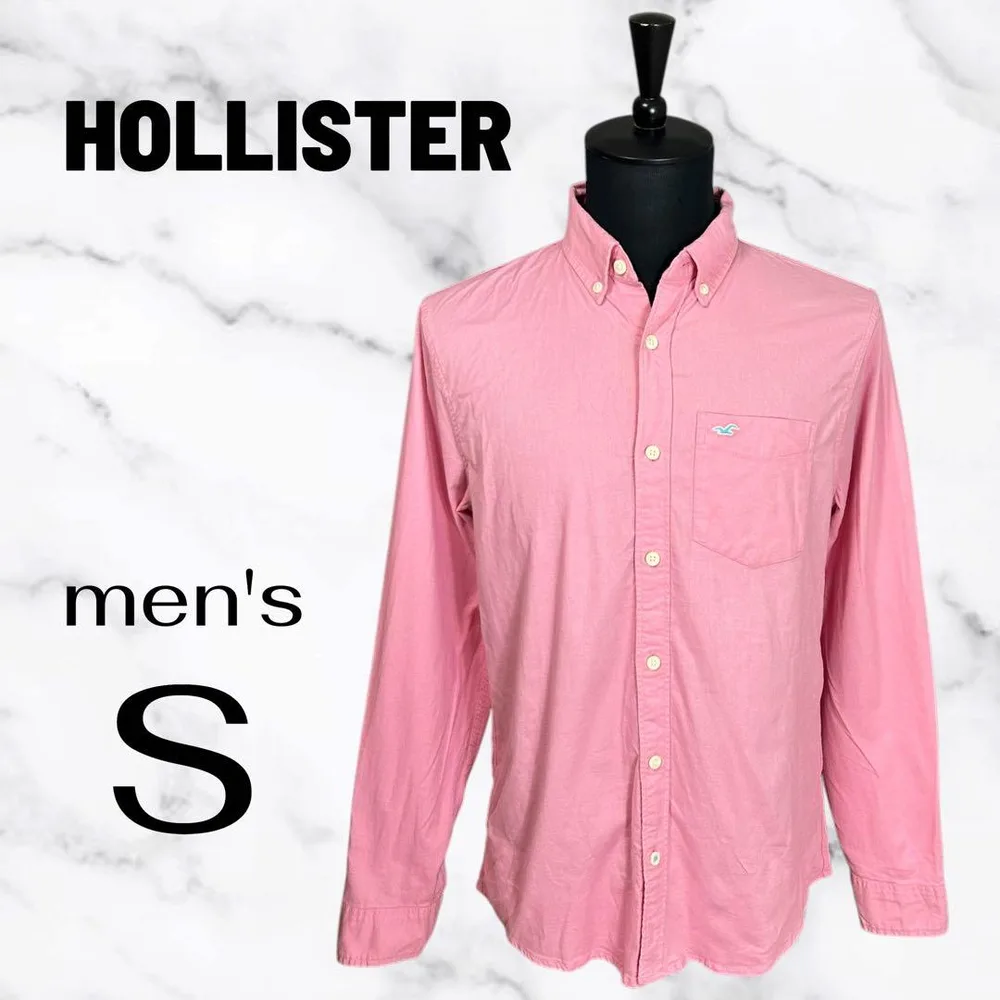 美品✨【HOLLISTER】長袖シャツ ボタンダウン ストレッチ ワンポイント