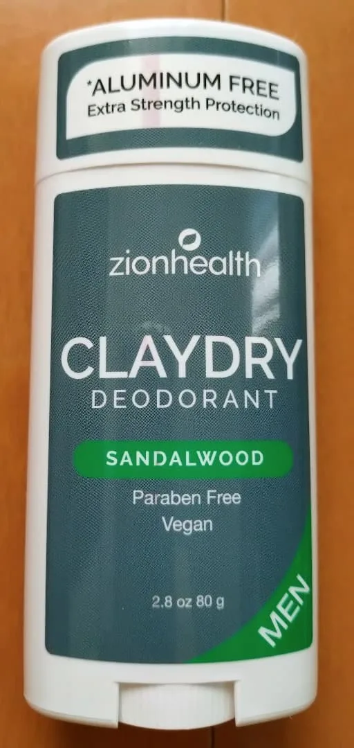 アルミニウム不使用 Zion Health クレイドライ デオドラントスティック