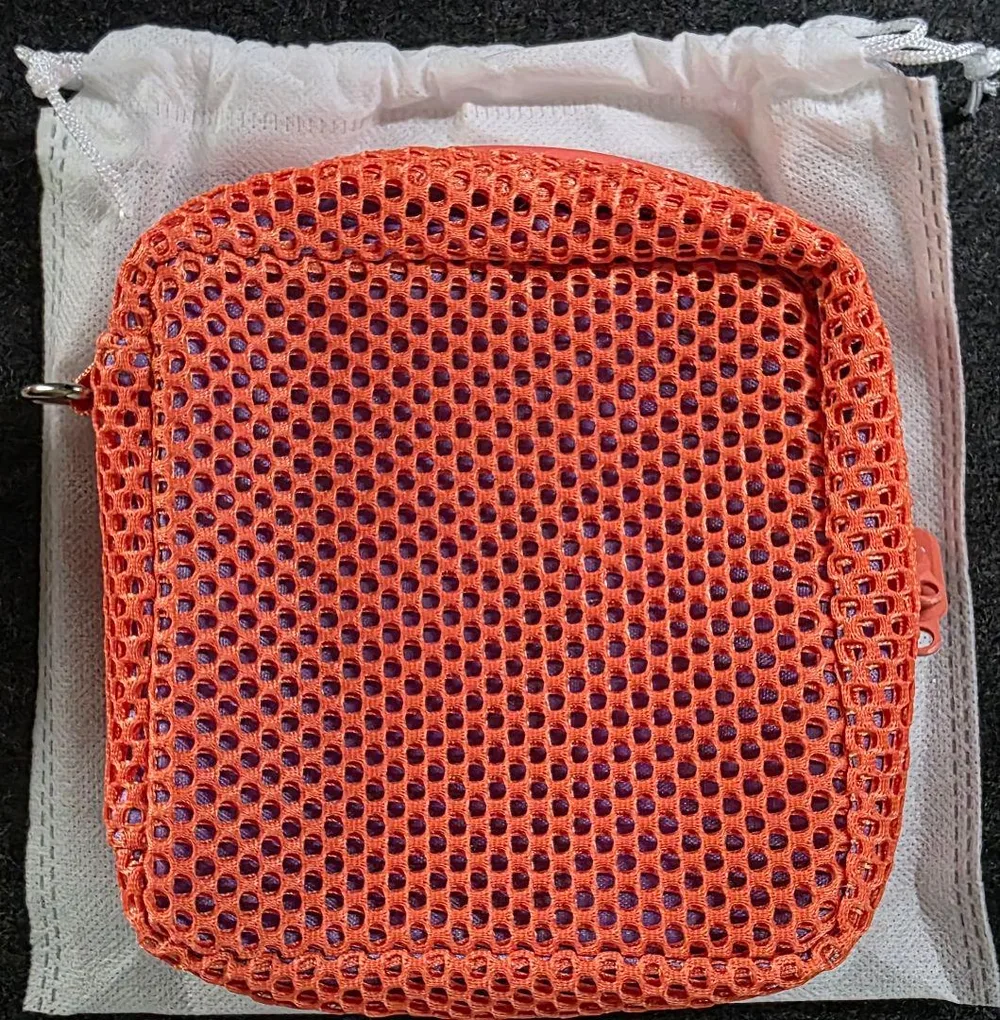【非売品】CIO メッシュ ガジェットポーチ オレンジ×パープル 巾着袋付き
