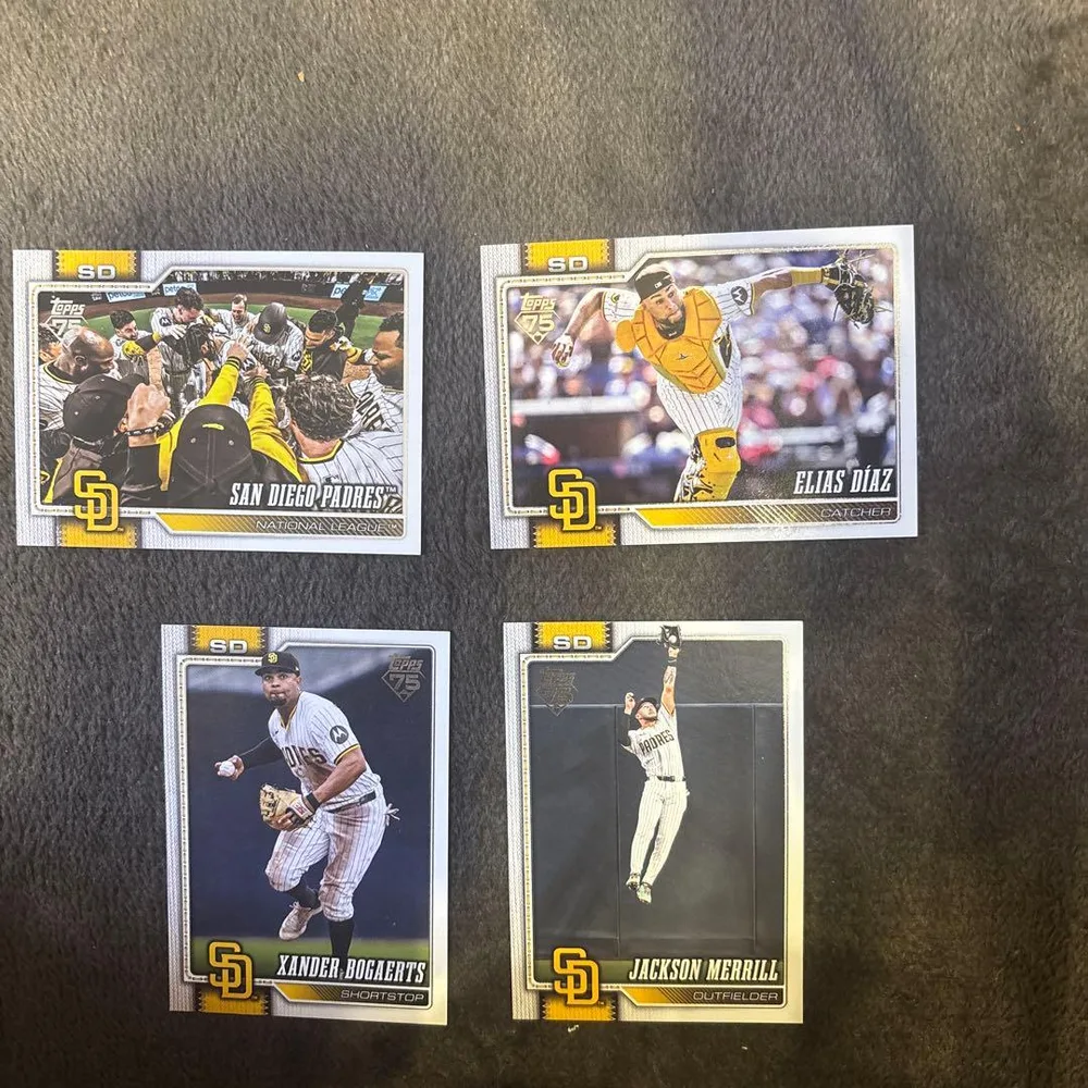 MLB Topps 2026 サンディエゴ・パドレス カード 4枚セット