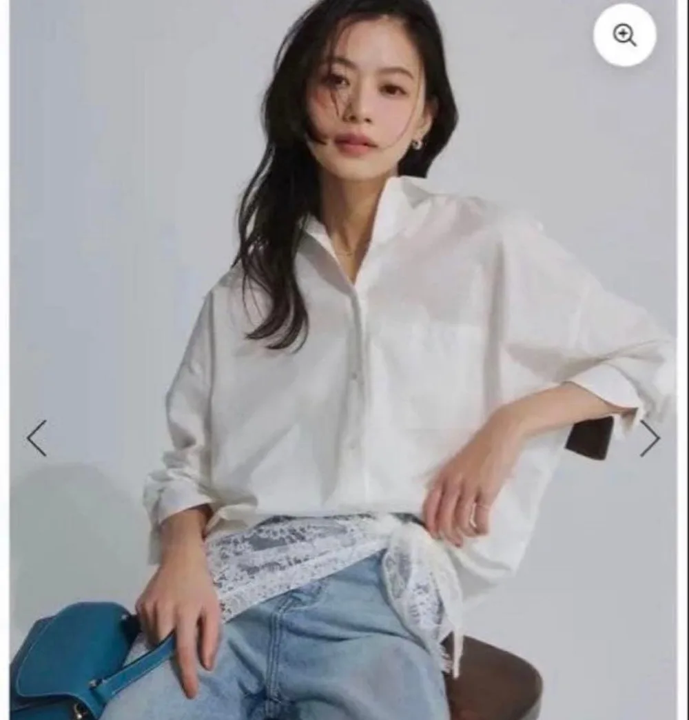 極美品 anuans アニュアンス スタンダードシャツ ホワイト F 長袖