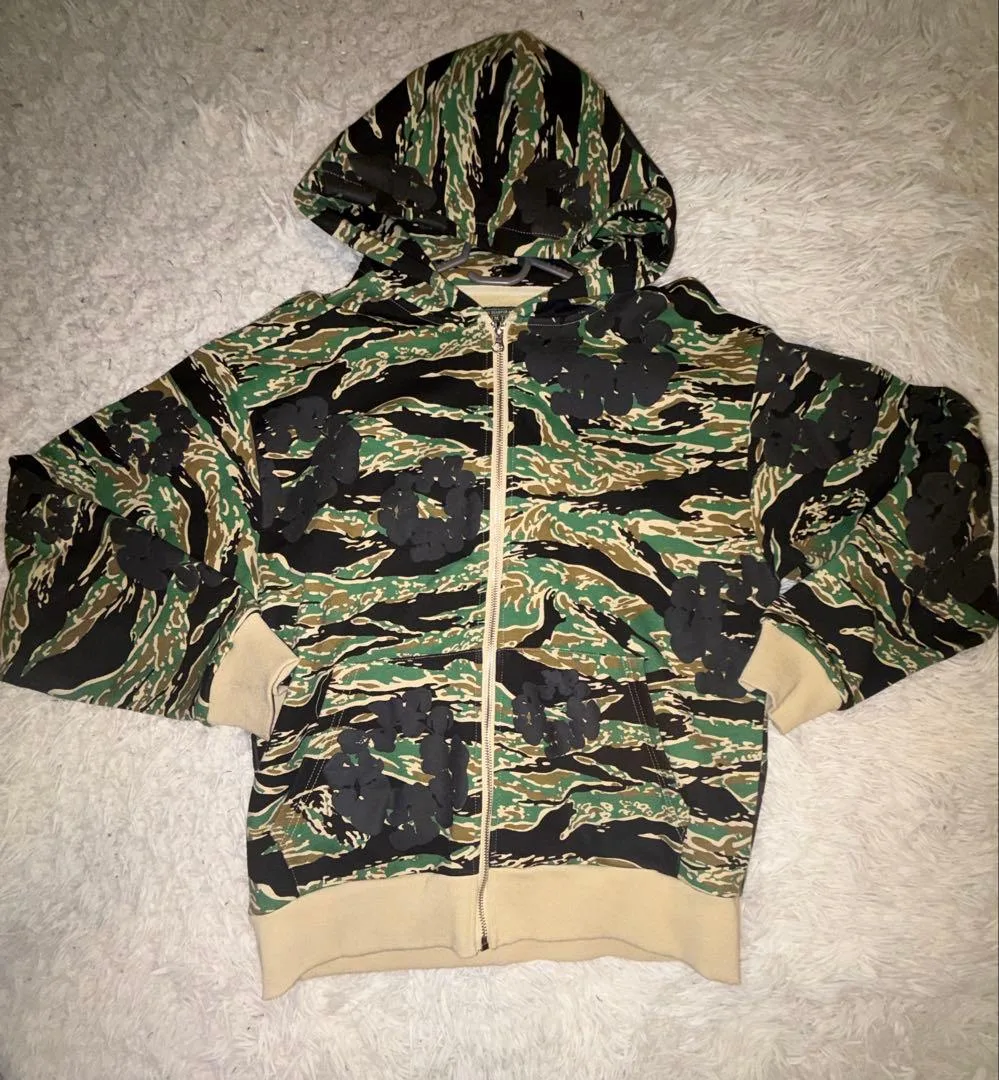 デニムティアーズ DENIM TEARSタイガーカモ フローラル ジップパーカー
