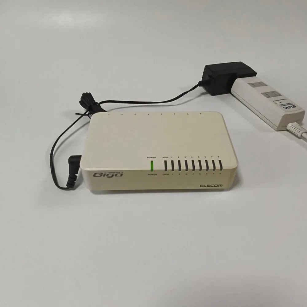 エレコム 8ポート ギガビットハブ ACアダプタ EHC-G08PA-JW-K