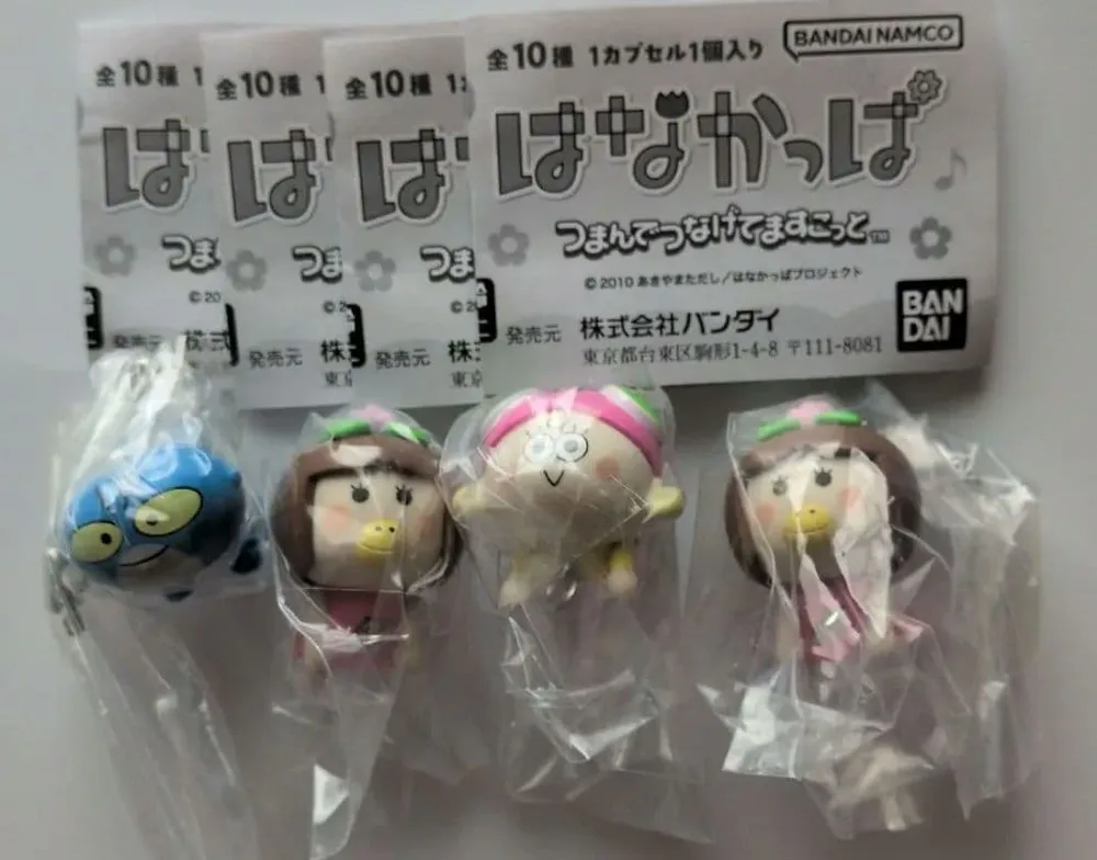はなかっぱ つまんでつなげてますこっと 4点セット ガチャガチャ ガシャポン b