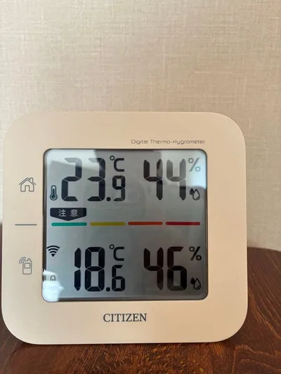 CITIZEN製のコードレス温湿度計THD501